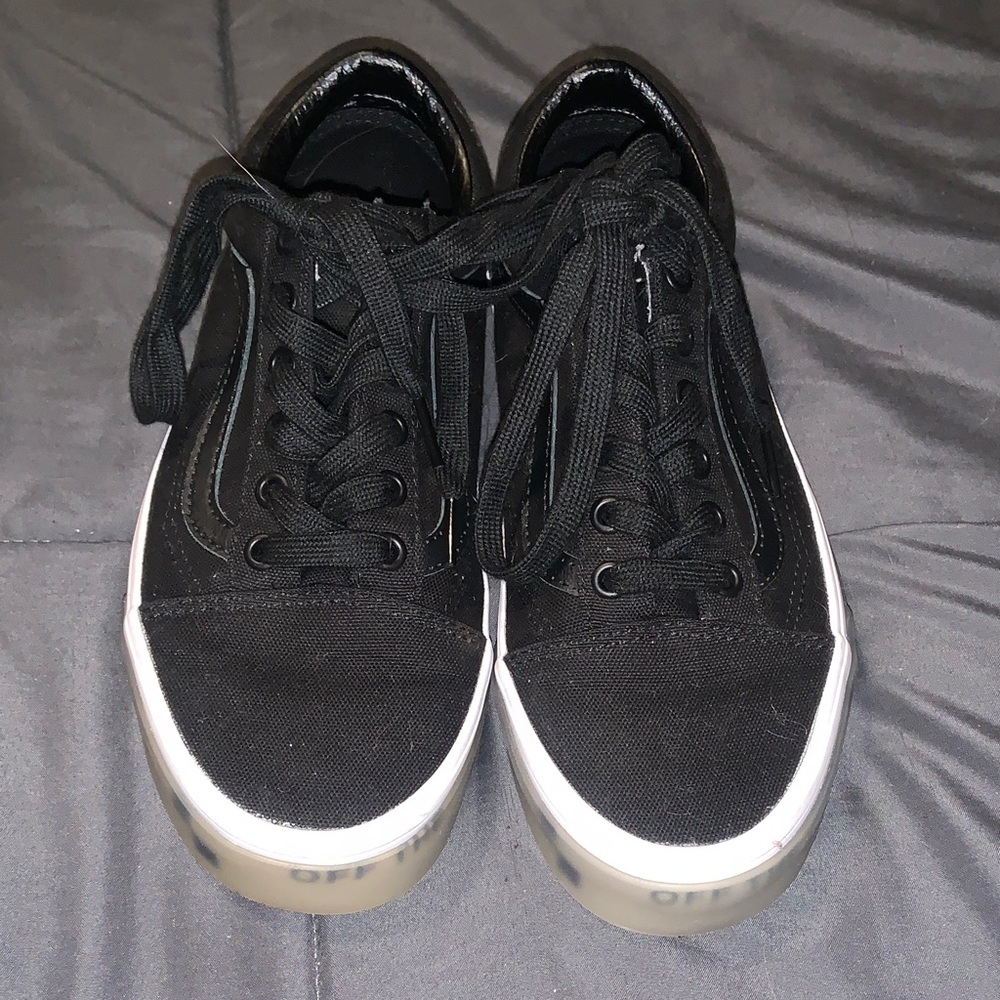 Vans Black and White Canvas Sneakers
